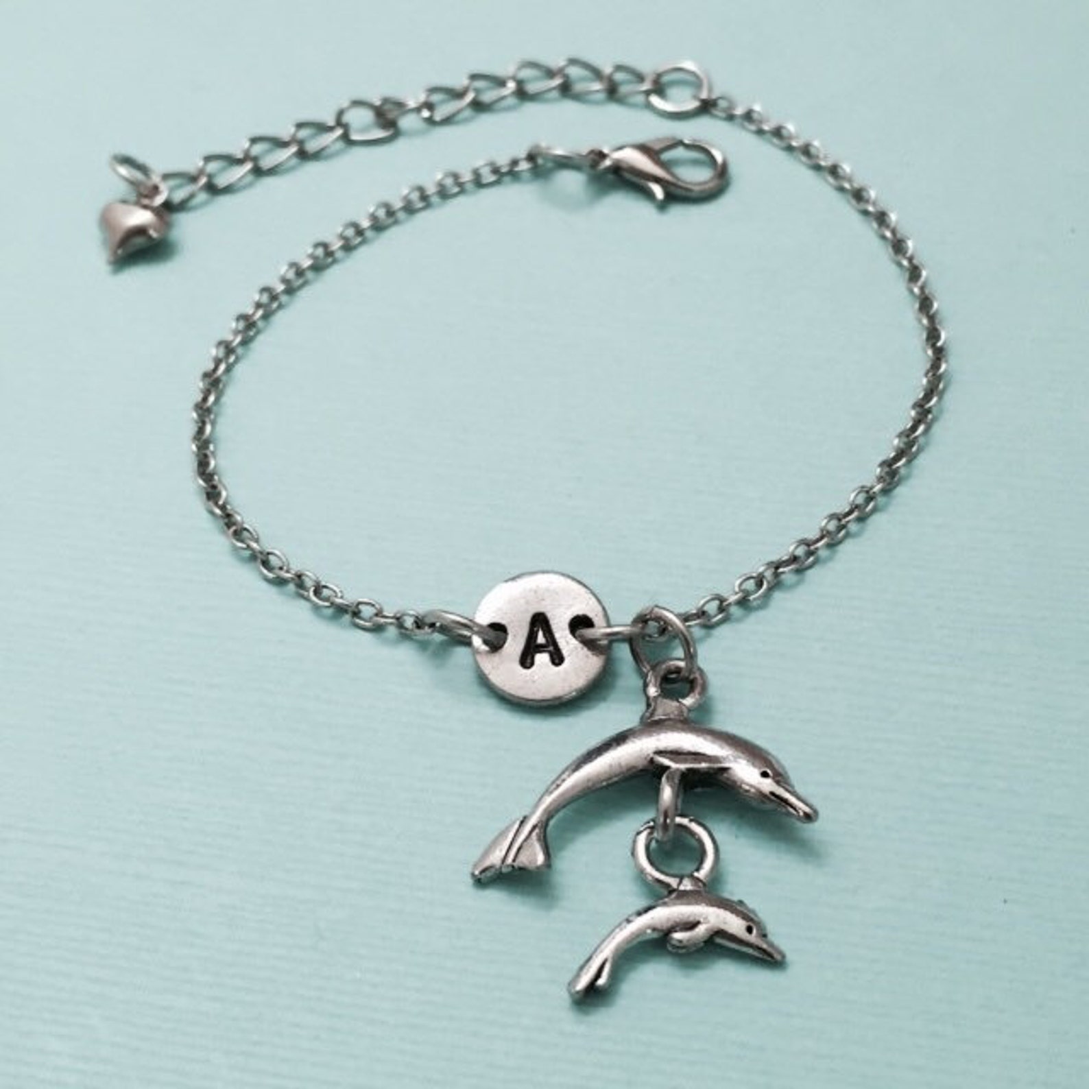 Dolphin Charm Bracelet Dolphin Charm Adjustable Bracelet Etsy UK