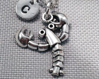 Hummer-Halskette, Meer Kreatur Halskette, Hummer Charme, personalisierte Collier, anfängliche Halskette, Hummer Schmuck, Ozean-Halskette