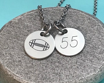 Voetbalketting, voetbalmoedercadeau, voetbalfancadeau, voetbalteam, gepersonaliseerde voetballer, voetbalcharme, sportmoeder