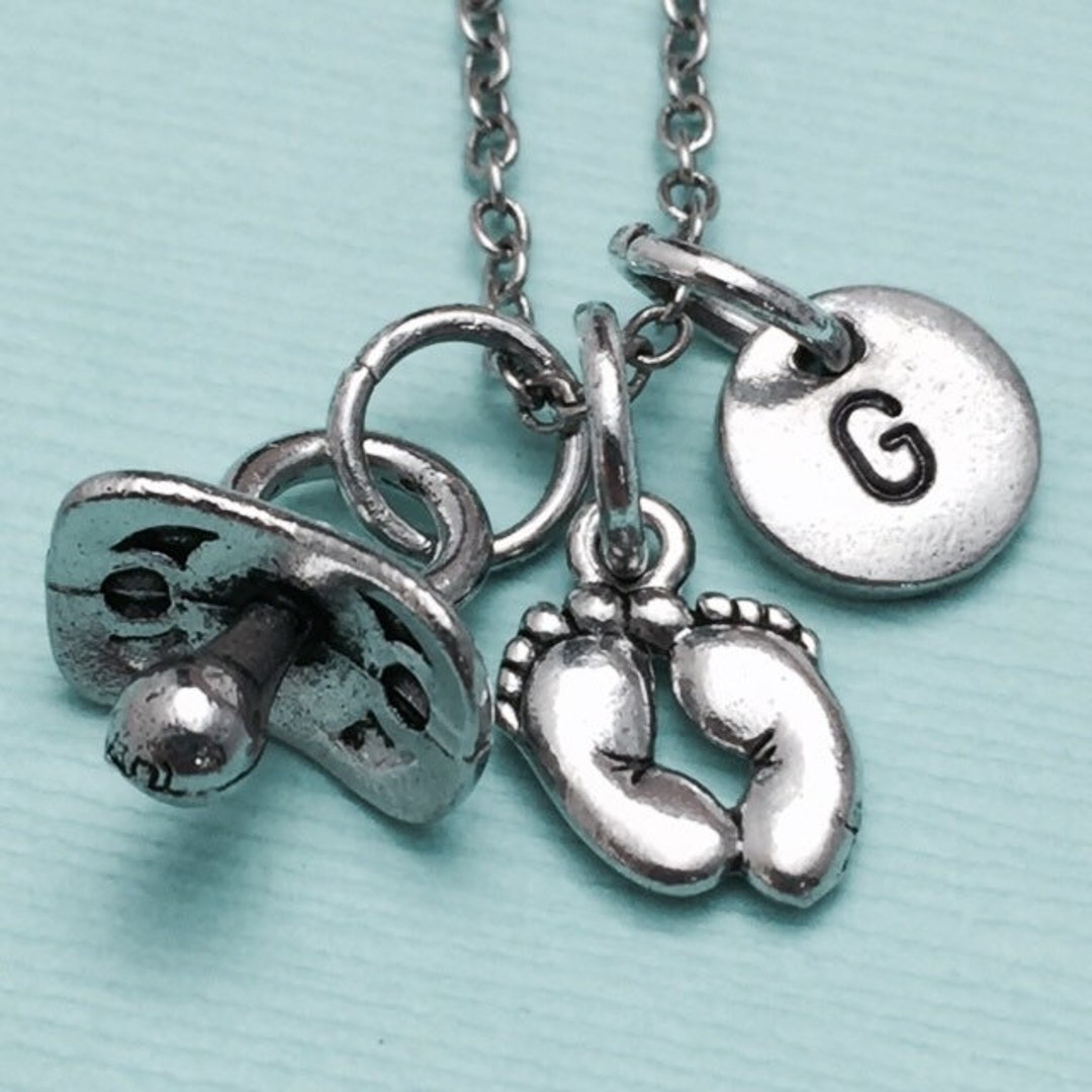 Baby Shower Necklace Baby Shower Charm Theme Necklace Etsy