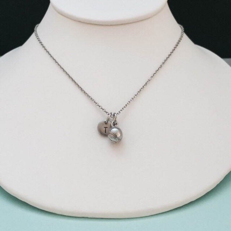 Best Friend Necklace Softball Necklace Softball Charm Bff Etsy