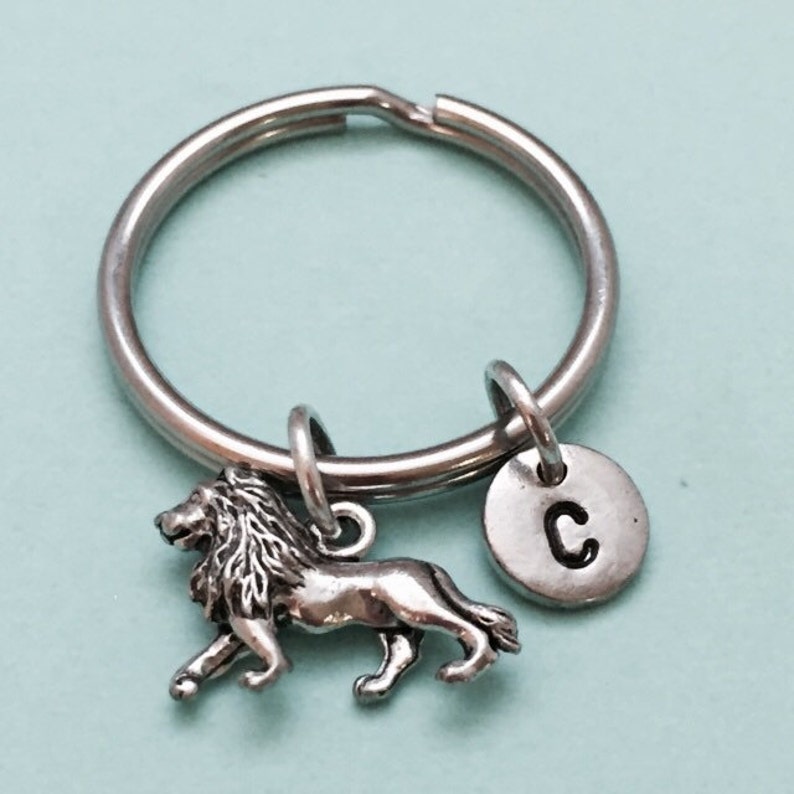Lion Keychain Lion Charm Animal Keychain Animal Charm Etsy