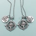 Best friend necklace, no matter where, compass charm, bff necklace, sister, mother daughter, friendship jewelry, friends, quote necklace