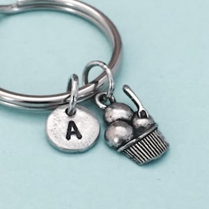 Ice cream sundae keychain, ice cream sundae charm, ice cream keychain, ice cream charm, personalized keychain, initial, customized, monogram
