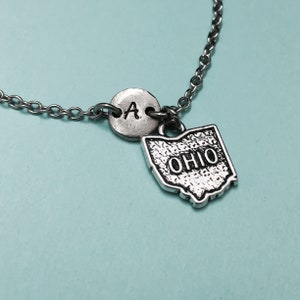 Ohio charm bracelet, Ohio charm, adjustable bracelet, charm bracelet, personalized bracelet, initial bracelet, initial charm, monogram