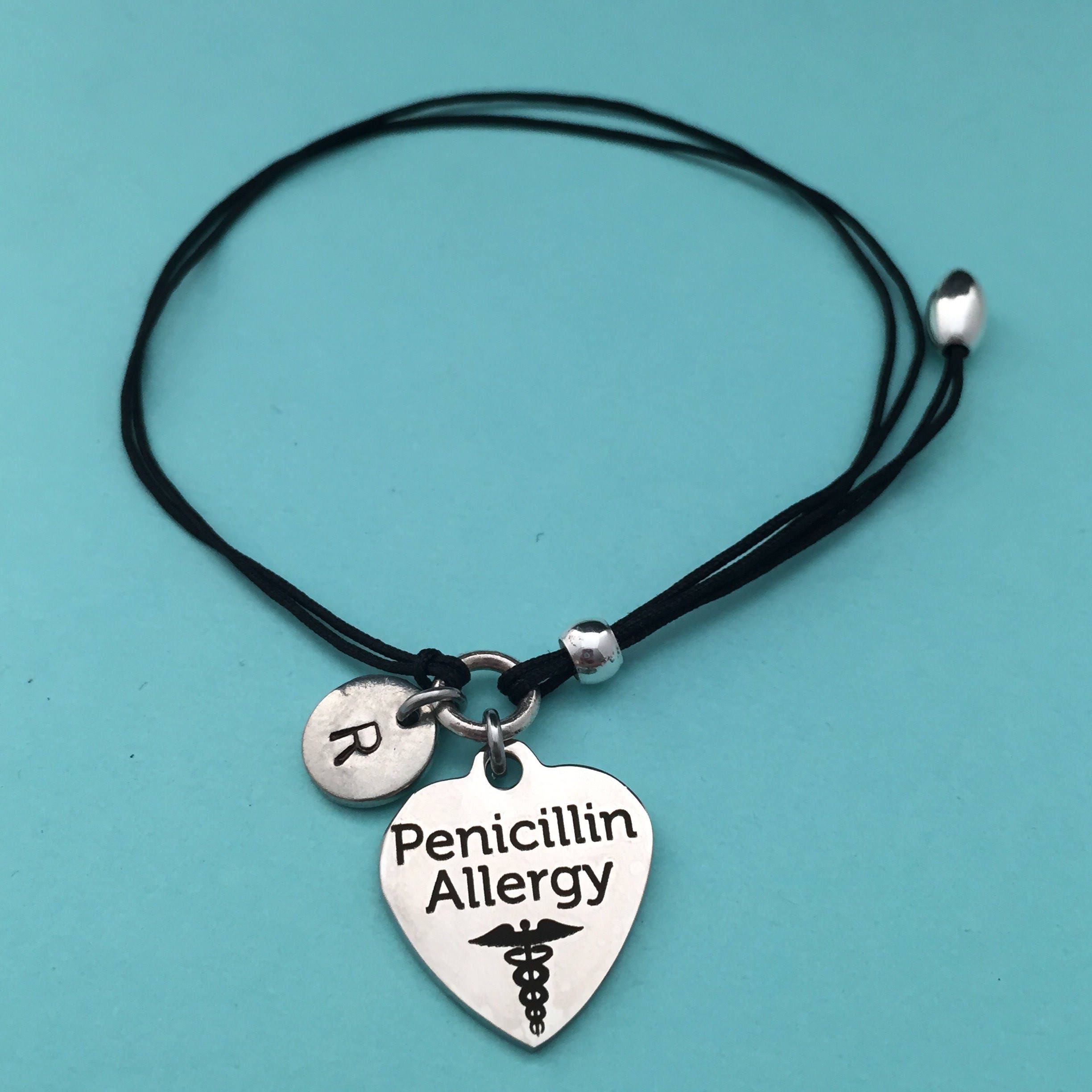 Pre-engraved “ALLERGIC TO PENICILLIN” TAN LEATHER Medical Alert Bracelet.  Choose From a Variety of Colors! – Universal Medical Data