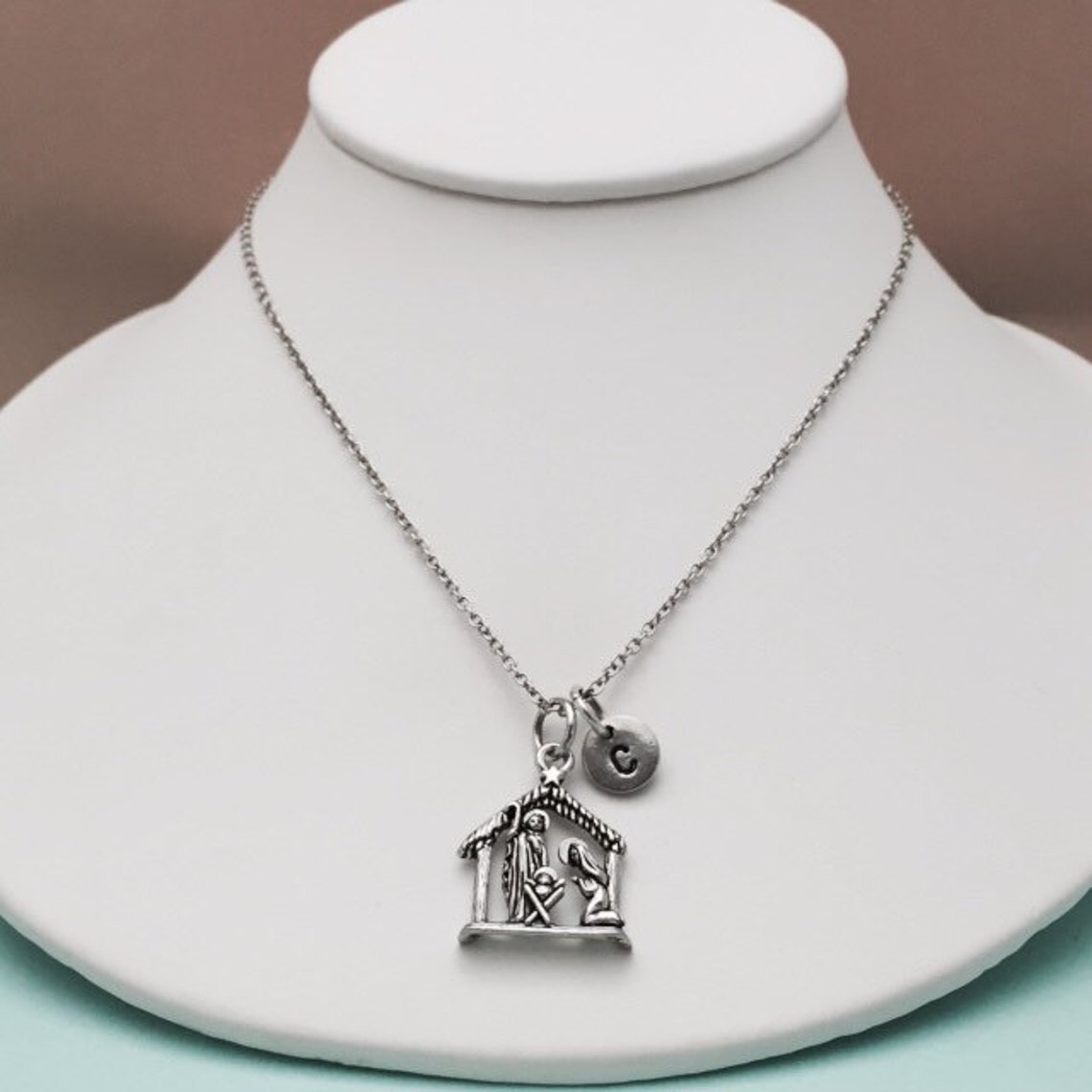 Best Friend Necklace Nativity Scene Necklace Christmas Etsy