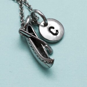 Canoe necklace, kayak, paddle boat, boat necklace, personalized necklace, initial necklace, monogram, canoe charm