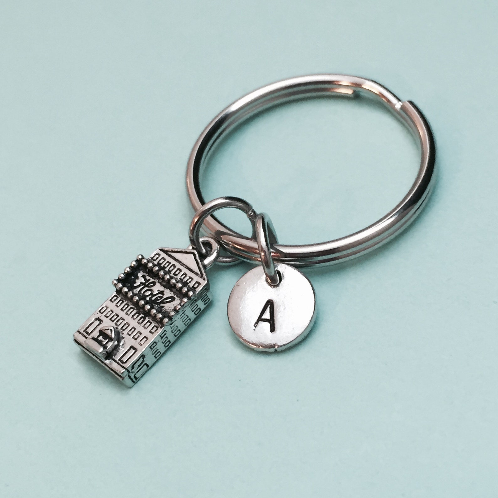 Hotel Keychain Hotel Charm Vacation Keychain Personalized Etsy