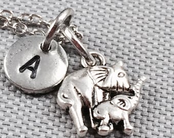 Elephant necklace, baby elephant necklace, animal jewelry, personalized necklace, charm necklace, animal necklace, elephant jewelry