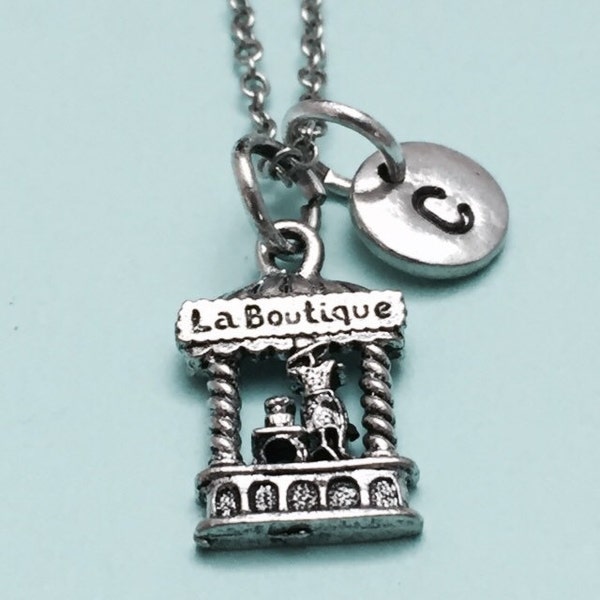 LA Boutique necklace, LA Boutique charm, shopping necklace, personalized necklace, initial necklace, initial charm, monogram