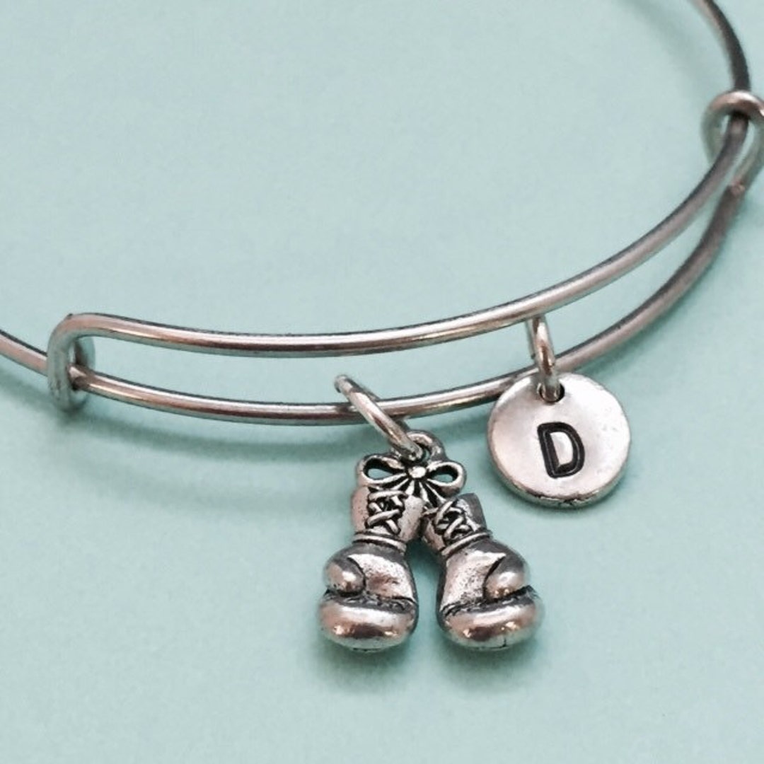 Boxing Glove Bangle Boxing Glove Bracelet Boxing Charm Etsy