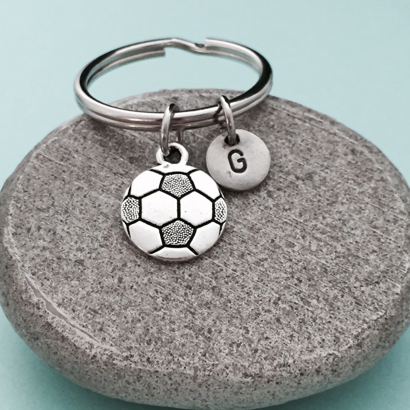 Soccer Ball Keychain Soccer Ball Charm Sports Keychain Etsy