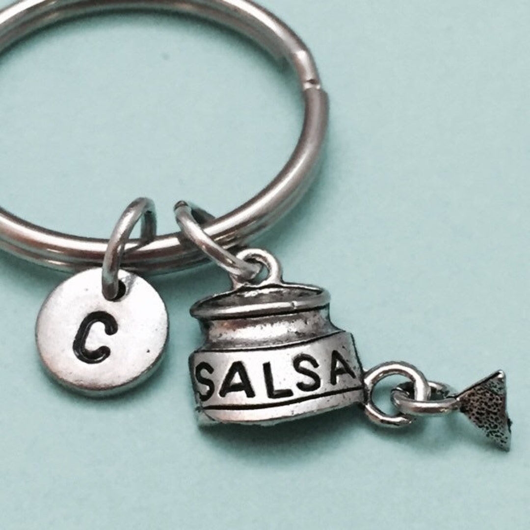 Salsa Keychain Salsa Charm Food Keychain Personalized Etsy