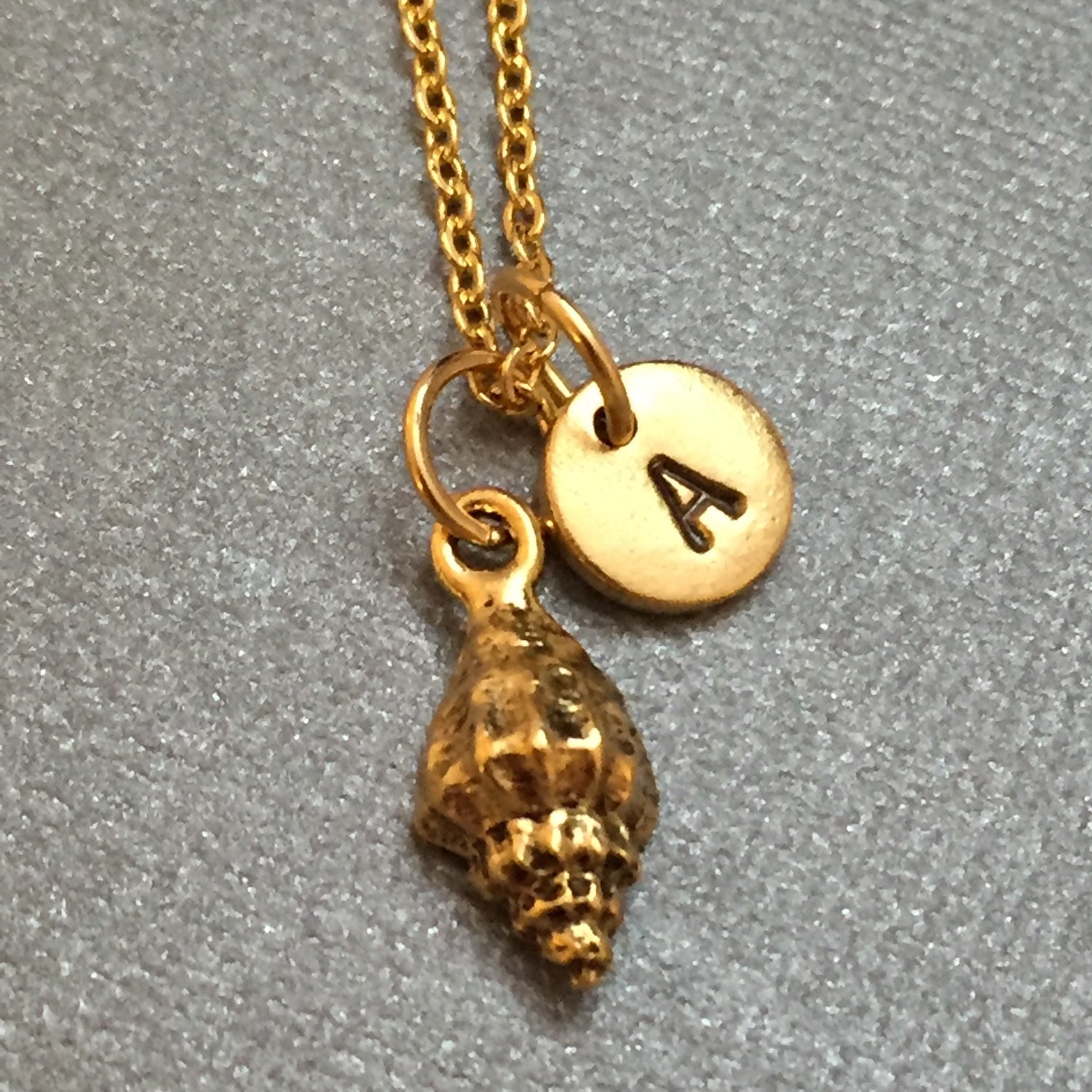 Conch Shell Necklace, Conch Shell Charm, Sea Shell Necklace ...