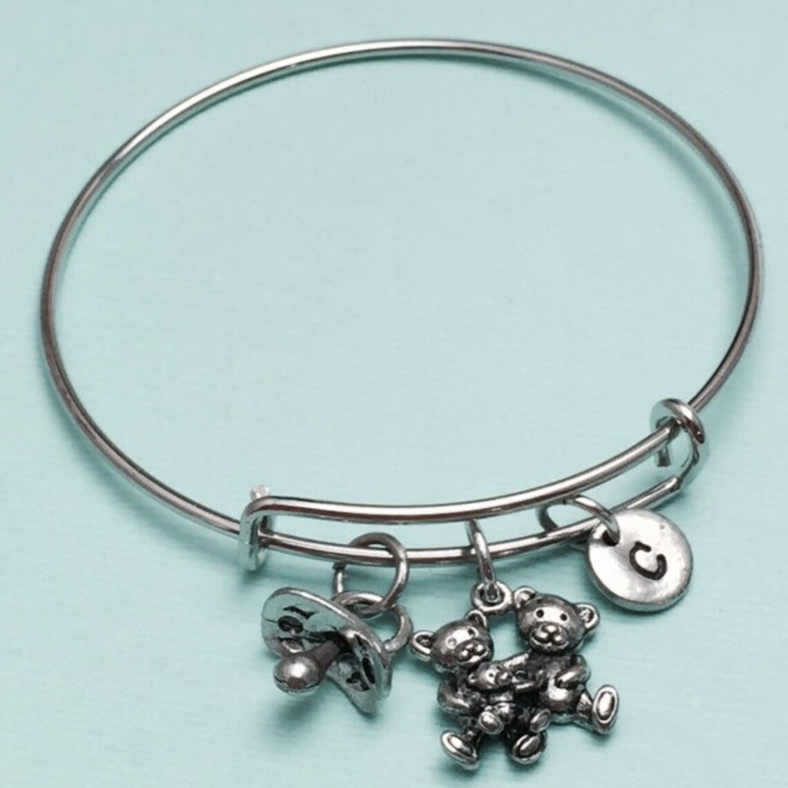 Baby Bangle Baby Charm Bracelet Expandable Bangle Charm Etsy UK