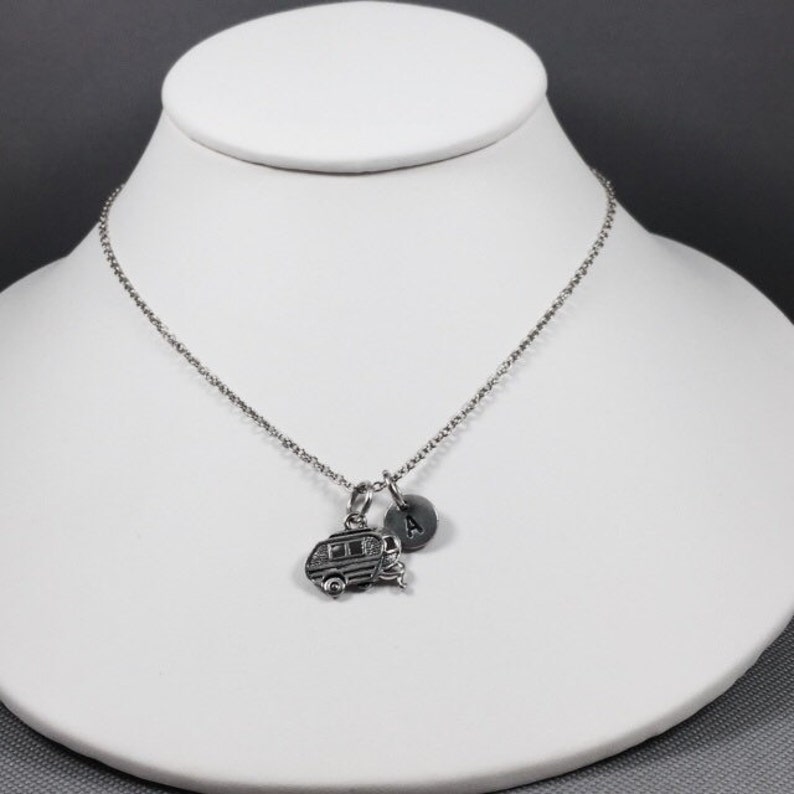 Camper Necklace Camper Charm Camping Jewelry Camping Etsy