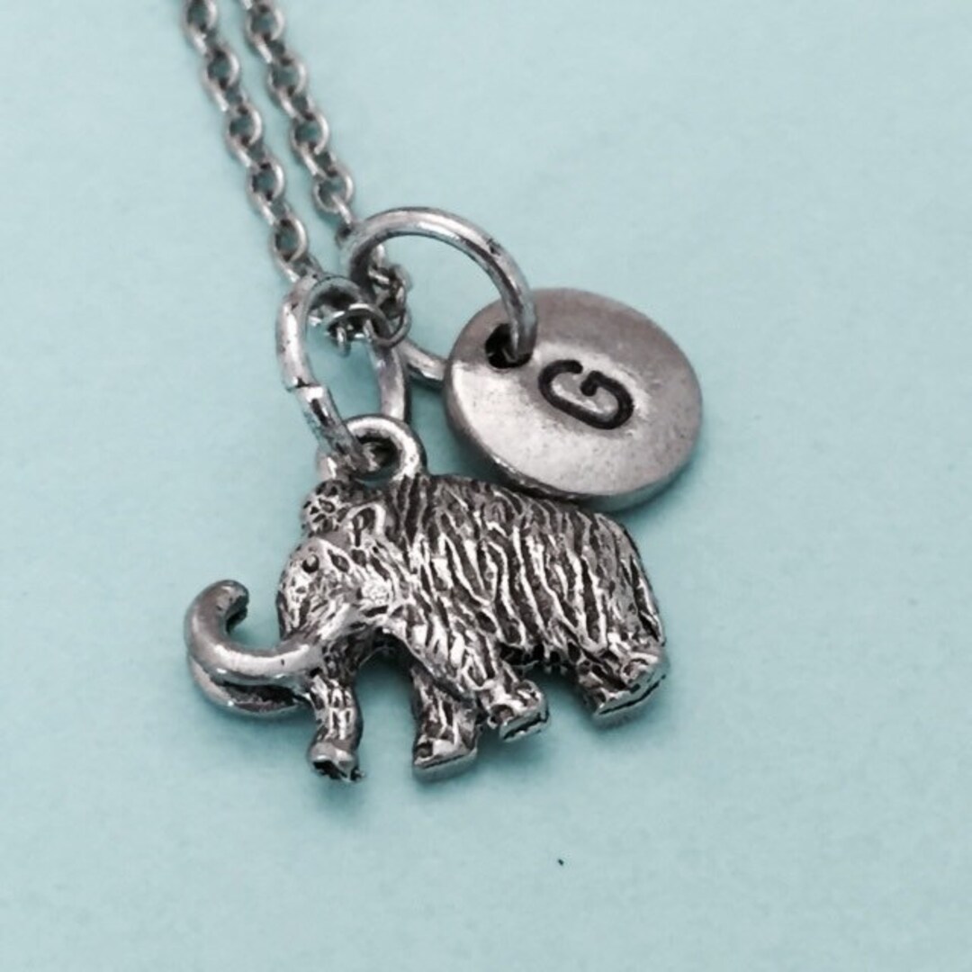 Mammoth Necklace, Mammoth Charm, Wooly Mammoth, Animal Charm, Ice Age