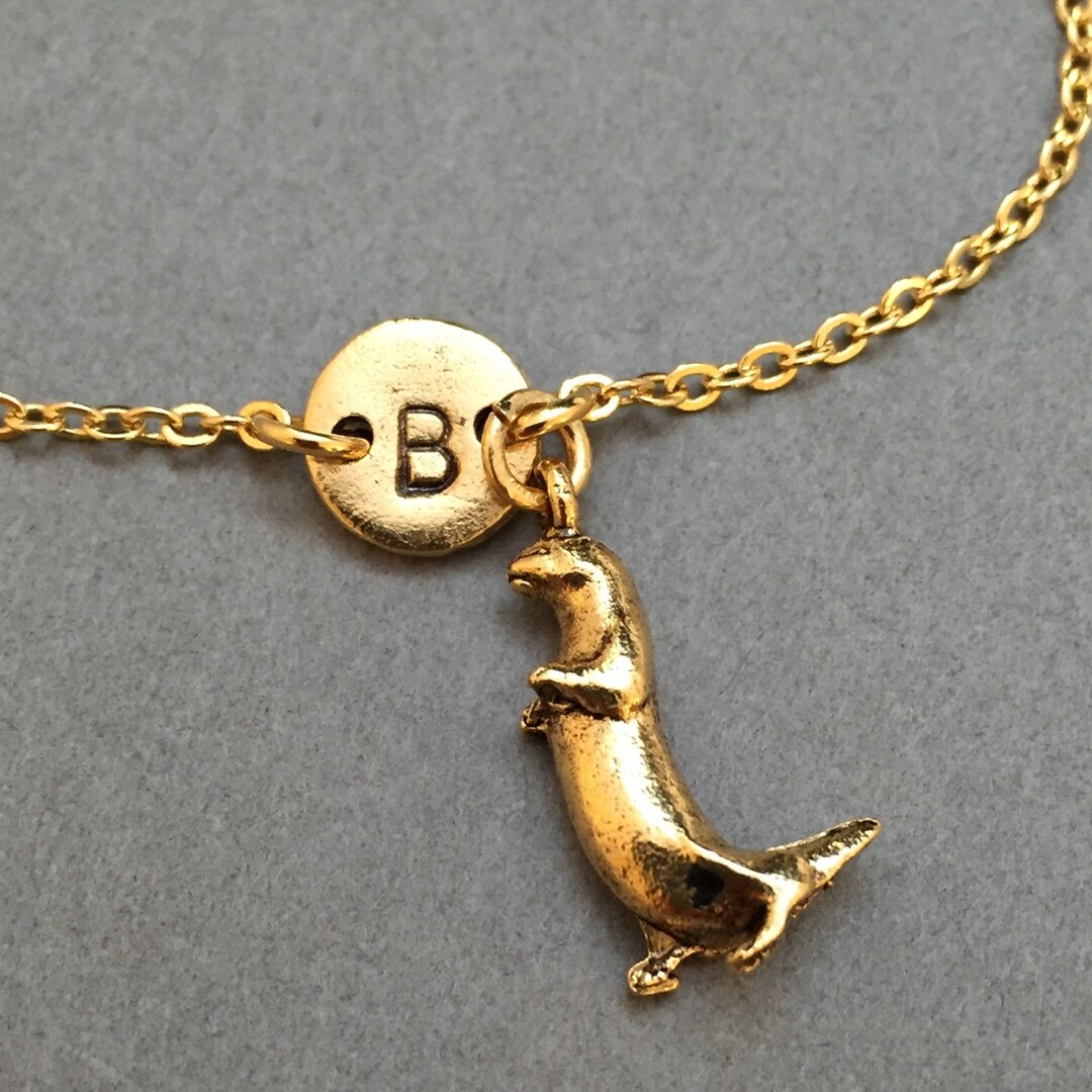 Otter Charm Bracelet, Otter Charm, Adjustable Bracelet, Animal