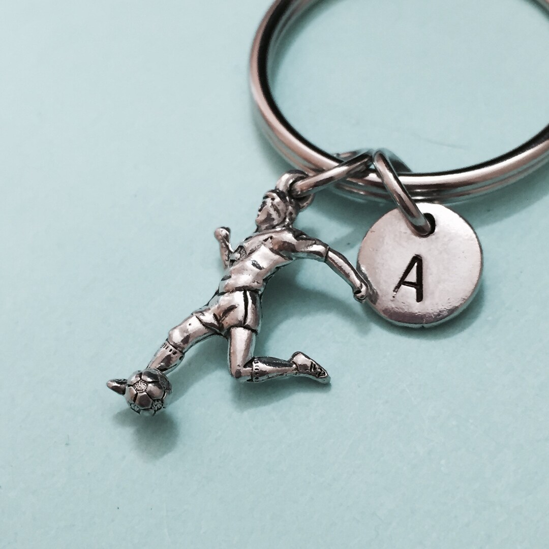 Soccer Player Keychain, Soccer Player Charm, Sports Keychain ...