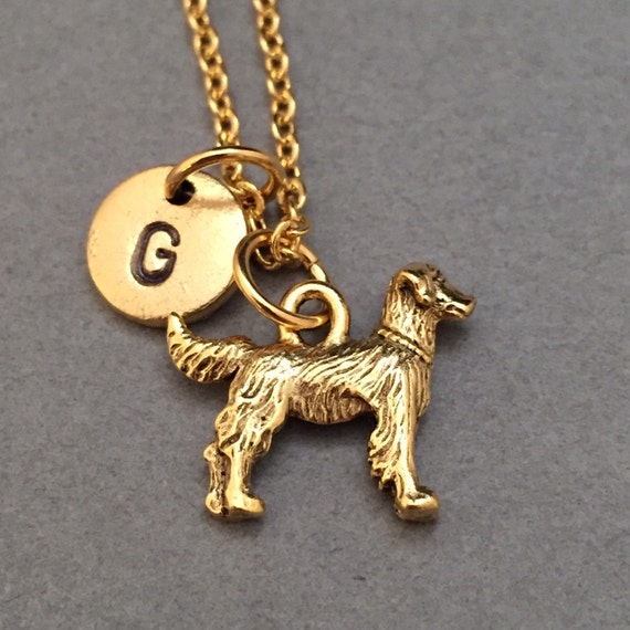 Golden Retriever Necklace, Golden Retriever Charm, Animal Necklace