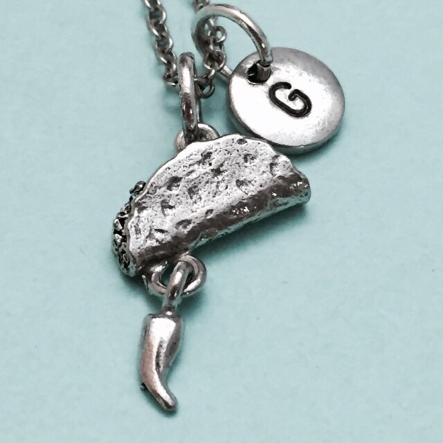 Taco Necklace Food Necklace Taco Charm Food Jewelry Taco Etsy Australia