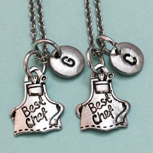 Best friend necklace, best chef necklace, cooking necklace, bff necklace, sister, friendship jewelry, friends, personalize, monogram