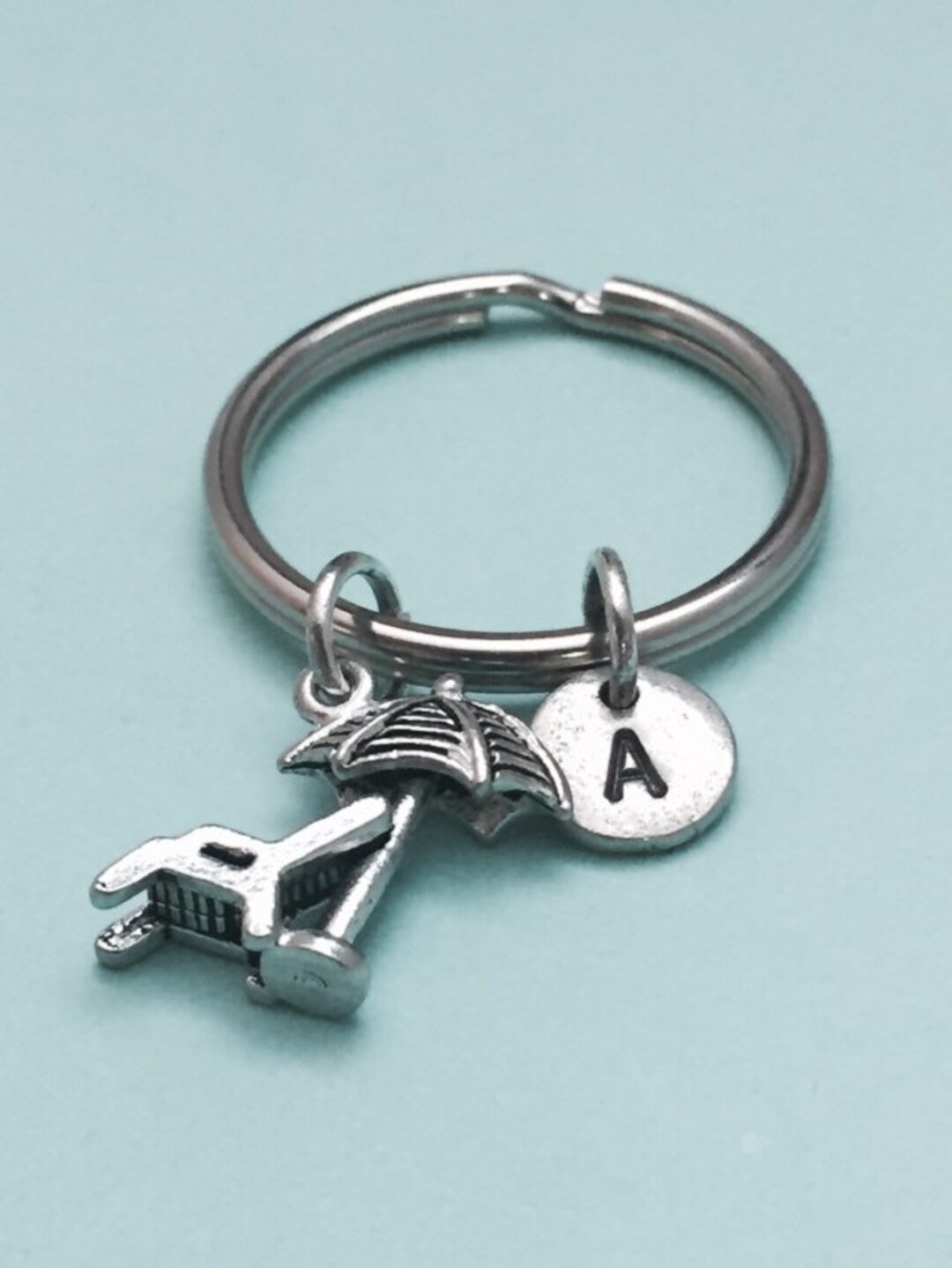 Beach Chair Keychain, Beach Chair Charm, Beach Keychain, Beach Charm