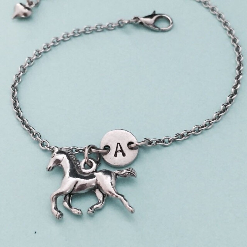 Horse Charm Bracelet Horse Charm Adjustable Bracelet Etsy