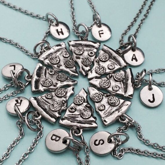 Best Friend Necklace Pizza Necklace Food Necklace Bff Etsy