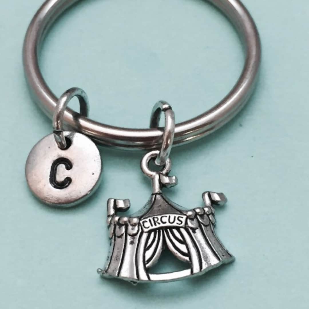 Circus Tent Keychain Circus Tent Charm Circus Keychain Etsy