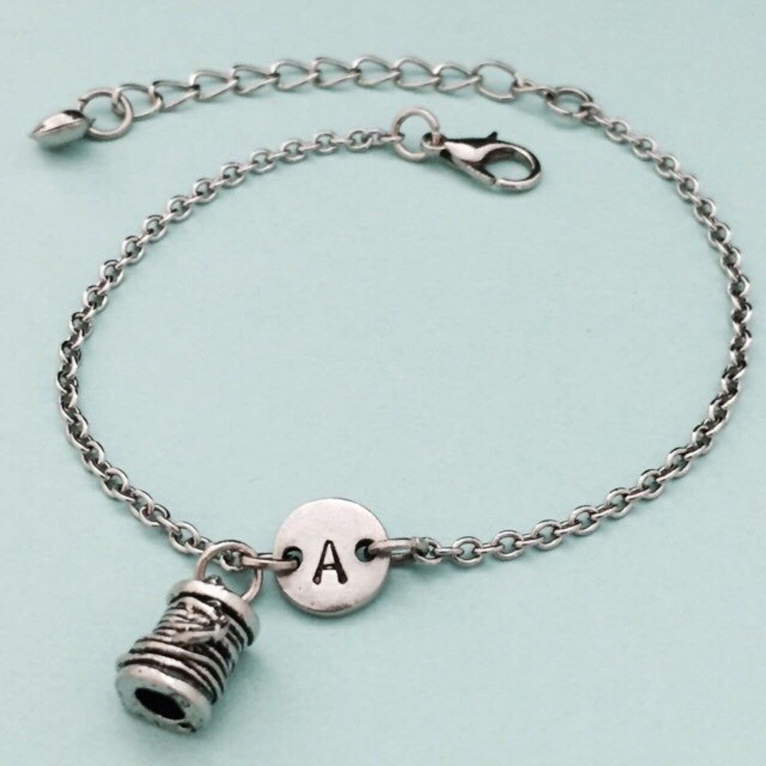 Thread Charm Bracelet, Thread Charm, Adjustable Bracelet, Sewing