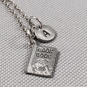 Cook boek charme ketting, kookboek, cook boek ketting, boek de charme, personaliseren ketting, oorspronkelijke charme, monogram