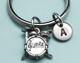 ドラムセットキーホルダー、ドラムセットチャーム、楽器キーホルダー