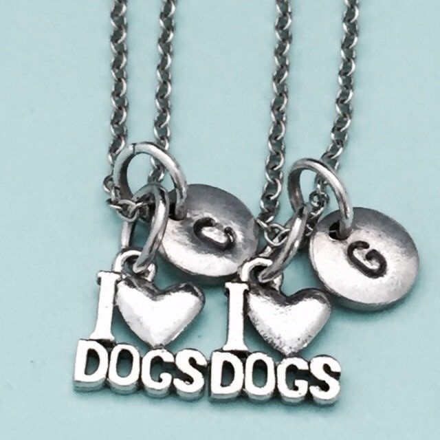 Best Friend Necklace I Love Dogs Necklace Dog Necklace Bff Etsy