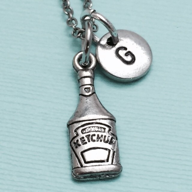 Ketchup Charm Necklace Personalized Necklace Food Necklace Etsy