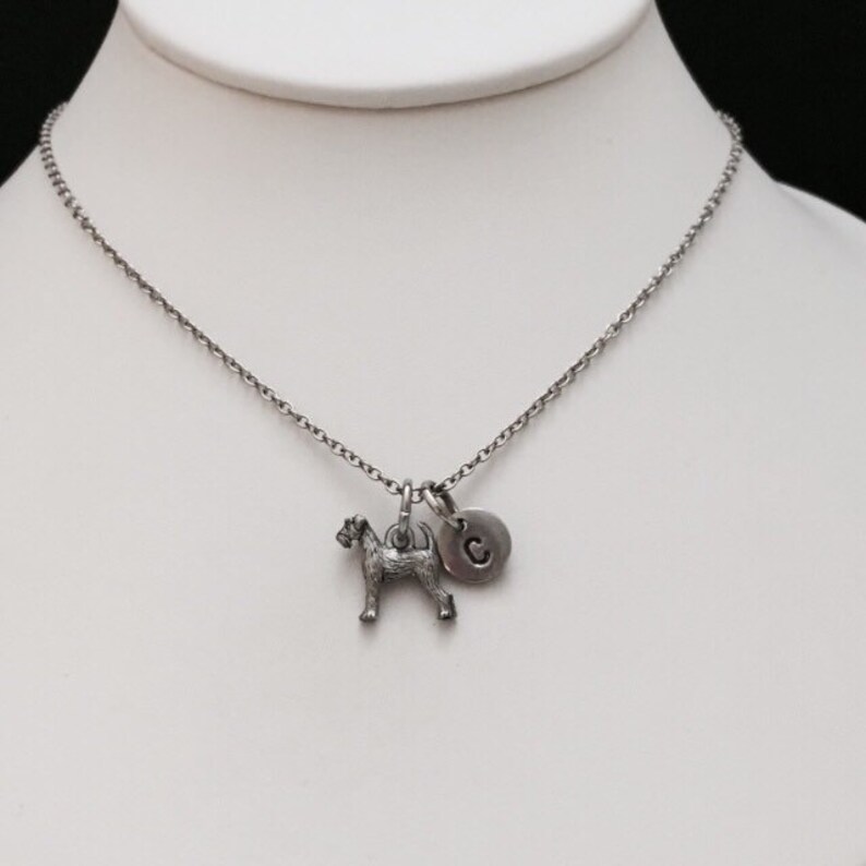 friendship jewelry airedale terrier charm animal jewelry Airedale terrier necklace bff necklace Best friend necklace initial necklace