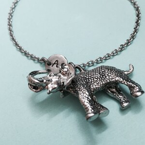 Elephant charm bracelet, elephant charm, adjustable bracelet, charm bracelet, personalized bracelet, initial bracelet, monogram