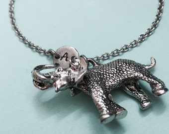 Pulsera de encanto de elefante, encanto de elefante, pulsera ajustable, pulsera de encanto, pulsera personalizada, pulsera inicial, monograma