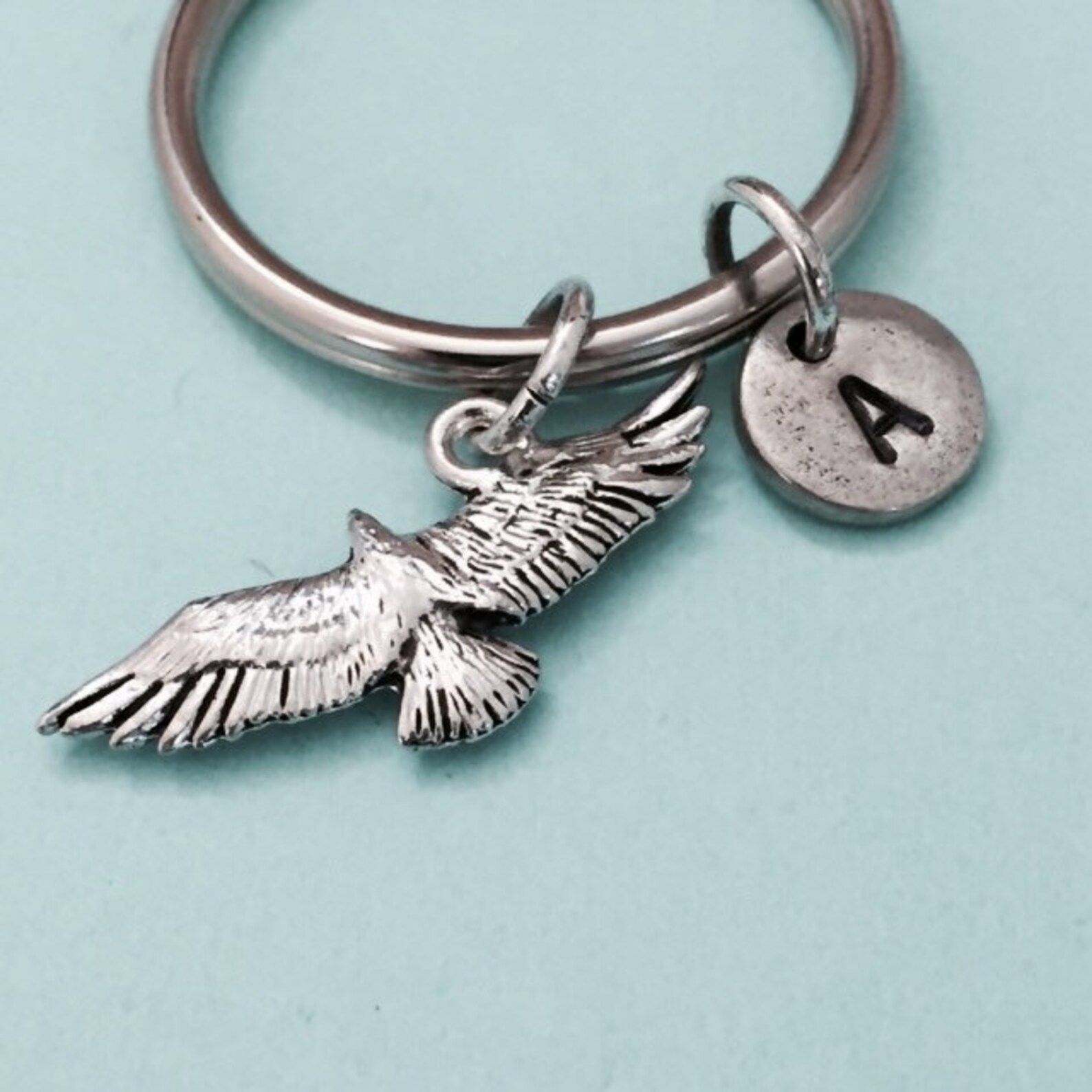 Eagle Keychain Eagle Charm Animal Keychain Personalized Etsy Australia