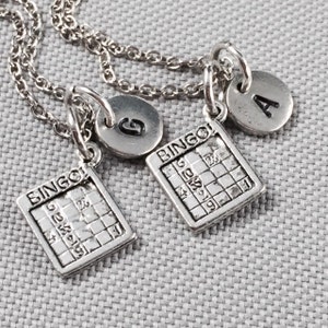El mejor collar amigo, collar de bingo, collar bff, encanto de bingo, collar de amigos, collar de la amistad, personalizar, inicial