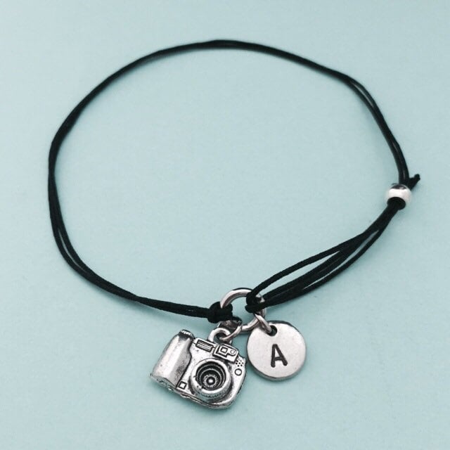 Camera cord bracelet camera charm bracelet adjustable | Etsy