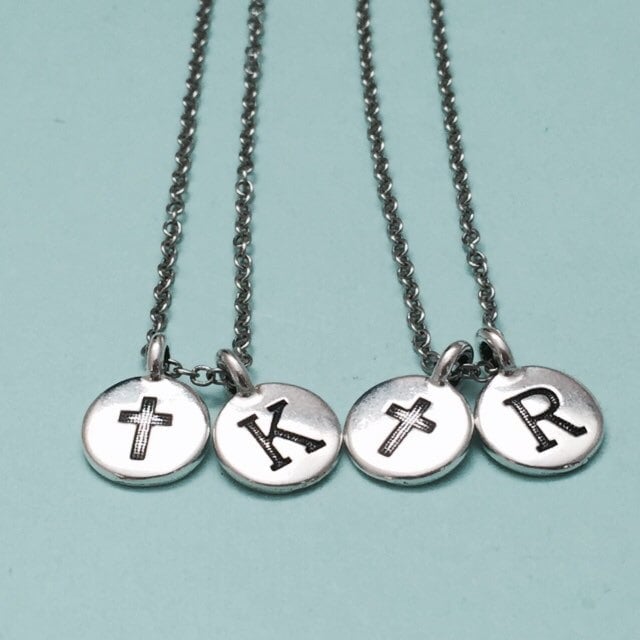 Best Friend Necklace Cross Necklace Religious Necklace Bff Etsy