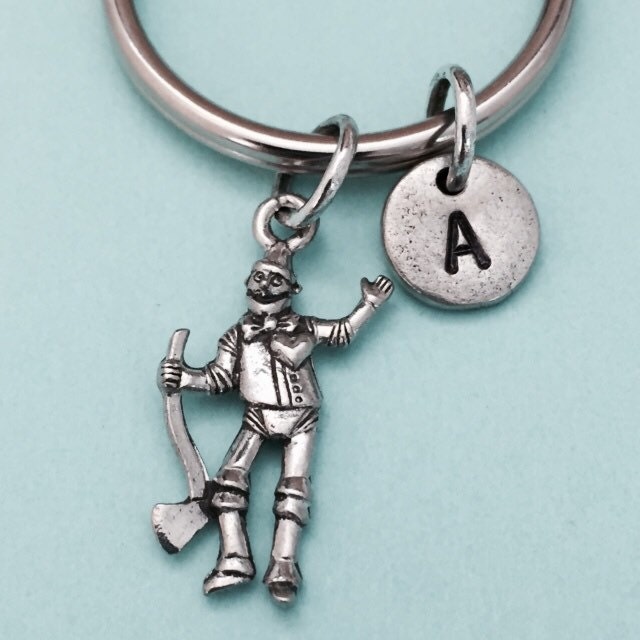 Tin Man Keychain Tin Man Charm Personalized Keychain Etsy