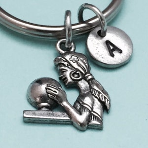 Gypsy keychain, gypsy charm, fortune teller keychain, personalized keychain, initial keychain, initial charm, customized, monogram