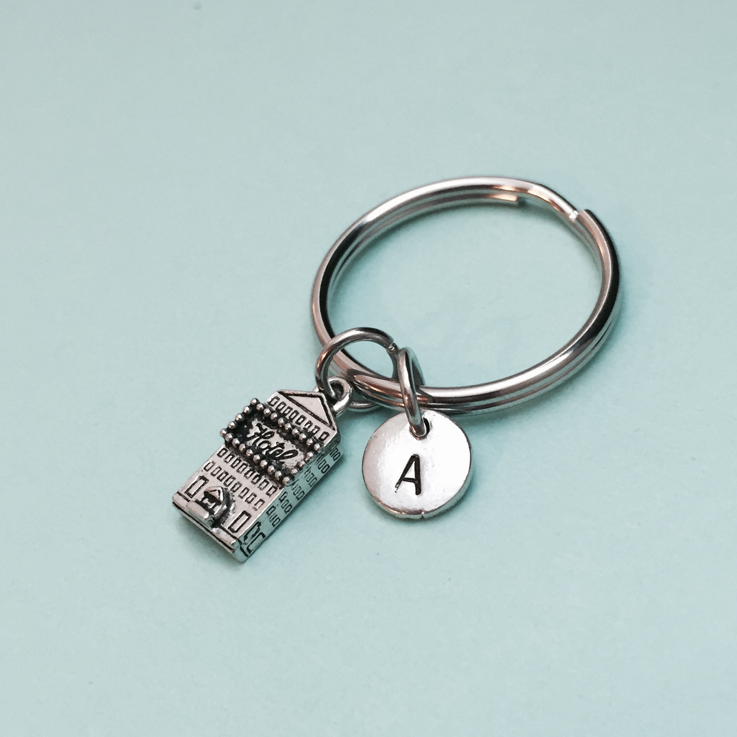 Hotel keychain hotel charm vacation keychain personalized Etsy