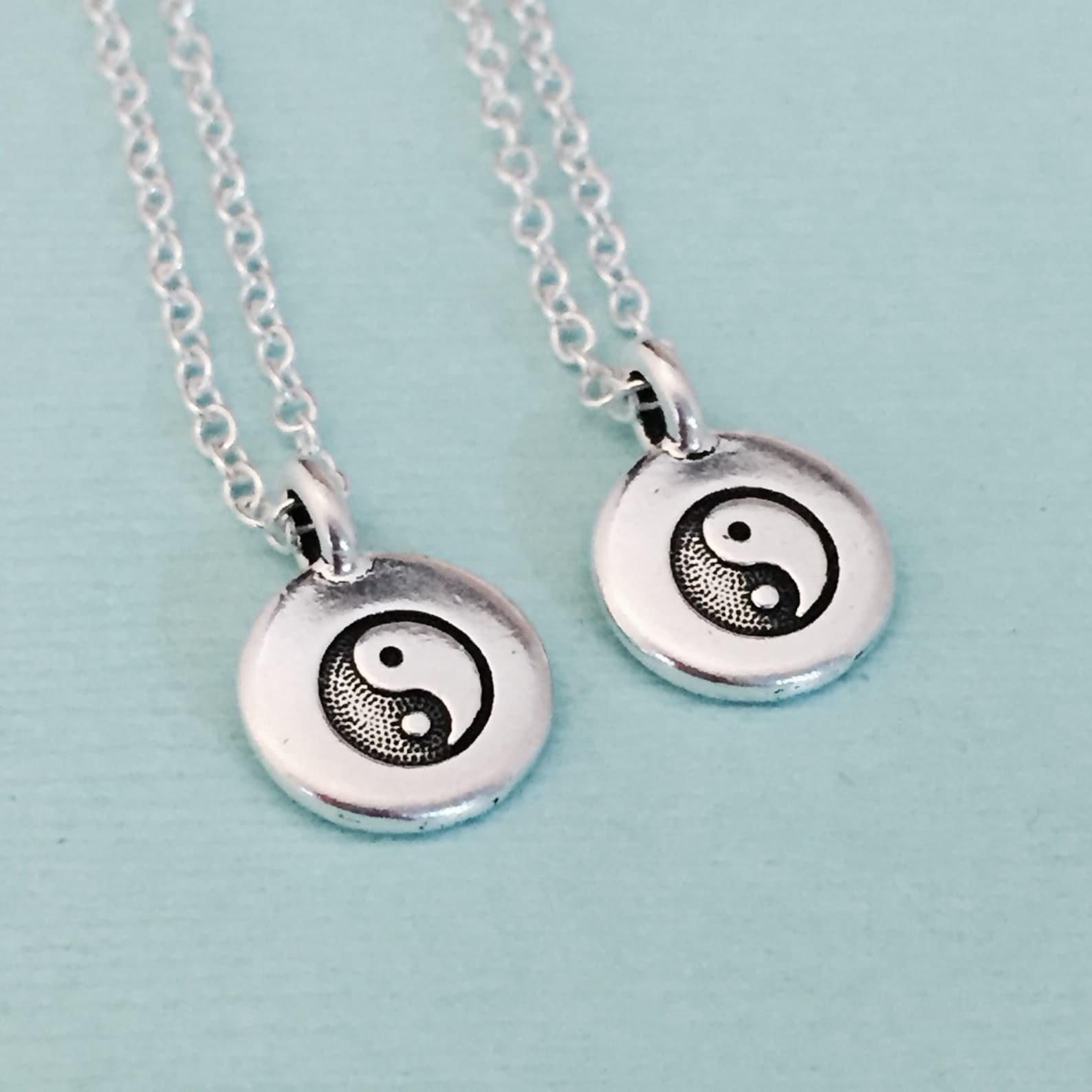 Best Friend Necklace Yin Yang Necklace Yin Yang Charm Bff Etsy