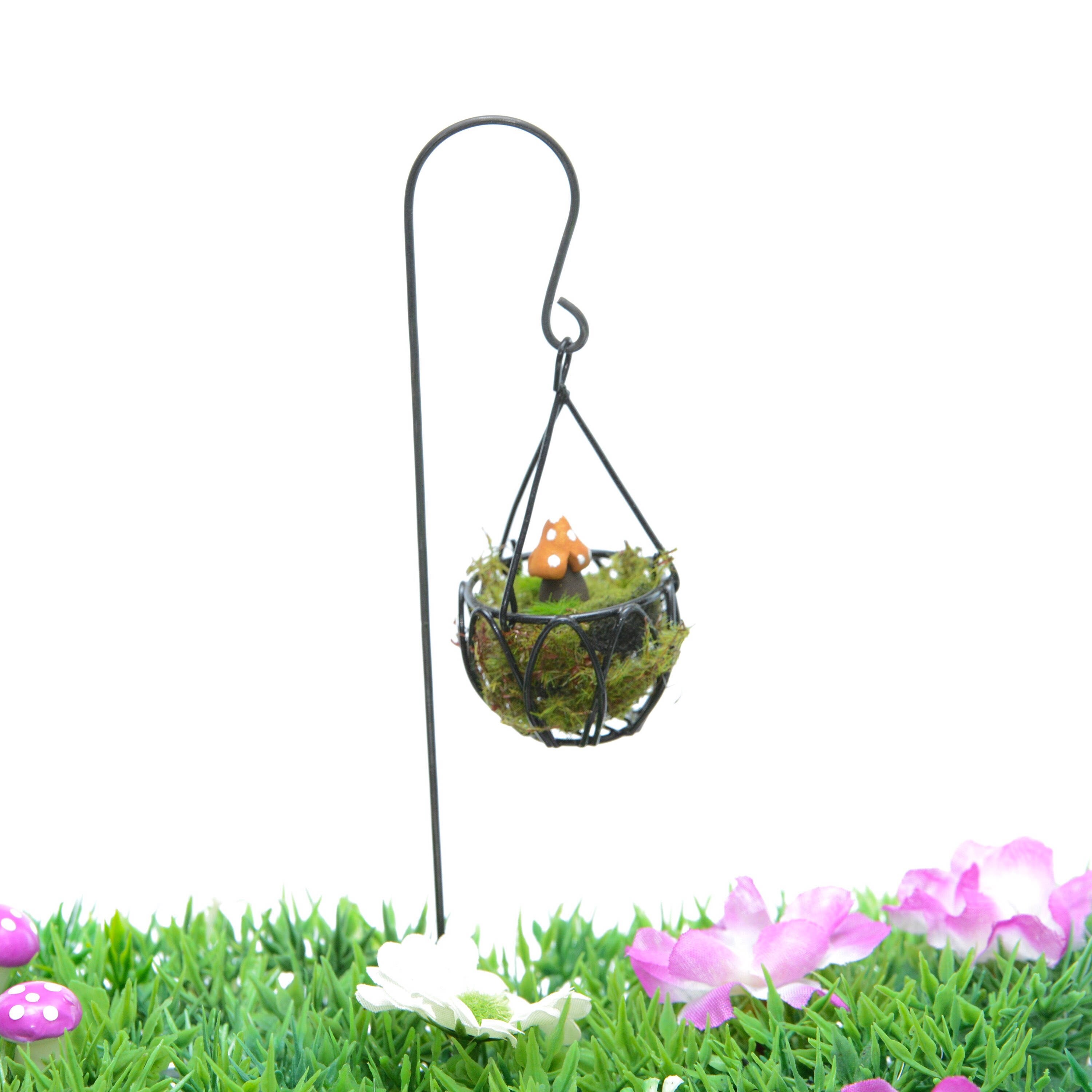 Fairy Garden Mini Hanging Basket Fairy Garden Accessory Etsy