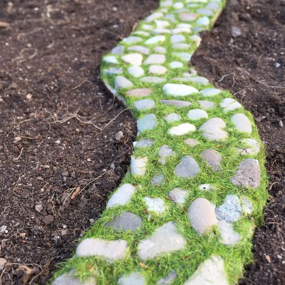 Mini Cobblestone Curve Walkway Fairy Garden Stone Path Dollhouse Decor Accessory Mini Cobblestone Curve Walkway Fairy Garden Stone Path Dollhouse Decor Accessory