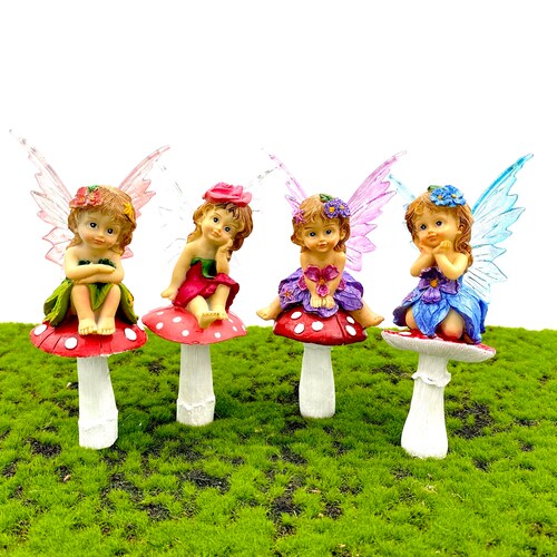 Fairy Garden Fairies on A Mushroom Etsy Australia